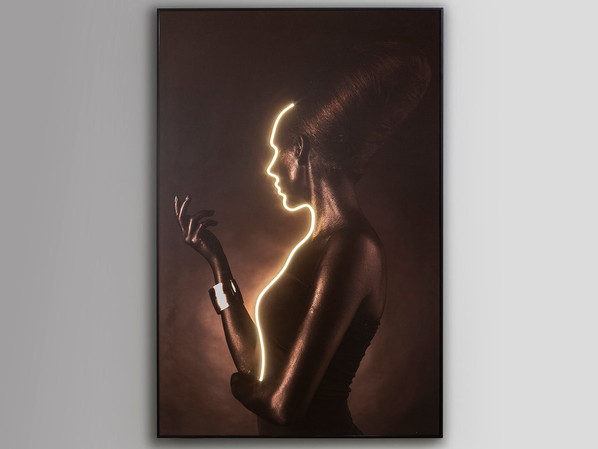 LED картина Silueta с женски силует – изглед 2