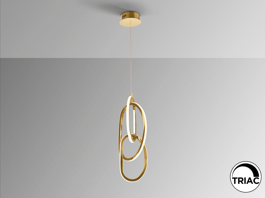 Висяща LED лампа Nexo Single в ярко злато – изглед 3