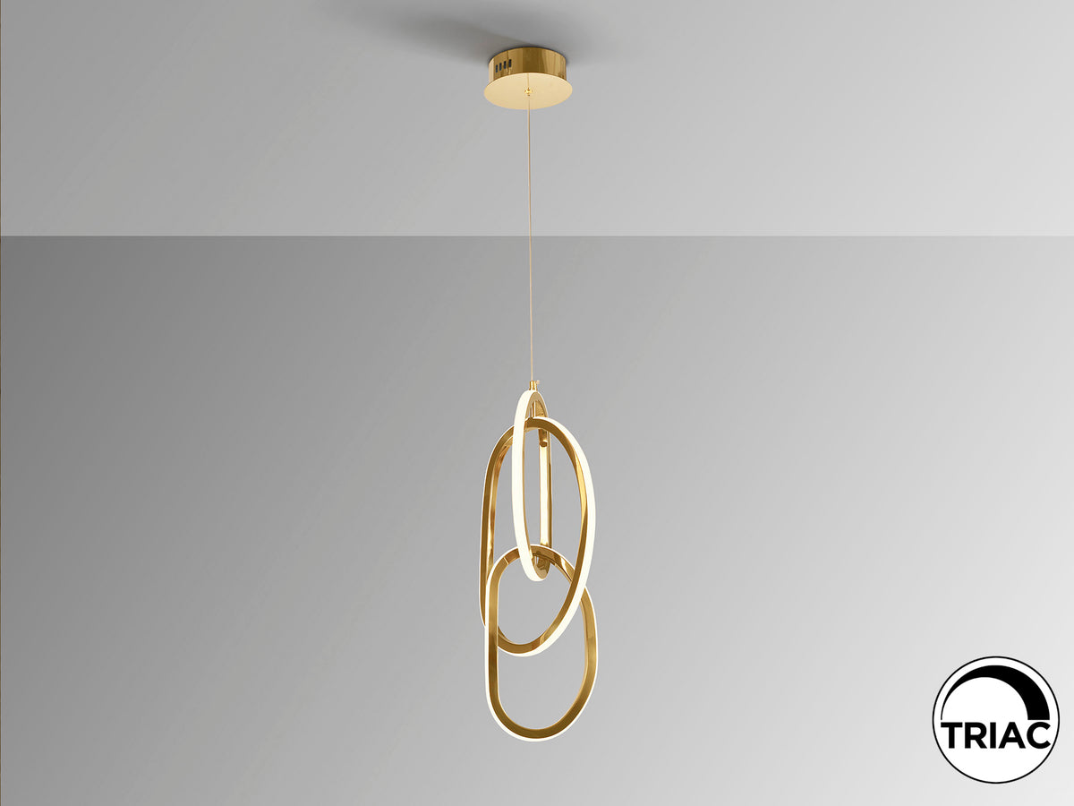 Висяща LED лампа Nexo Single в ярко злато – изглед 3