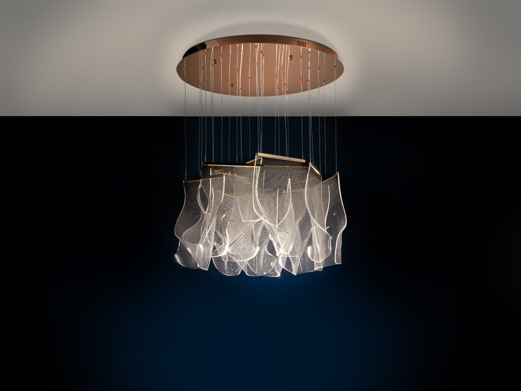 Висяща LED лампа Velos 14L в розово злато – изглед 2