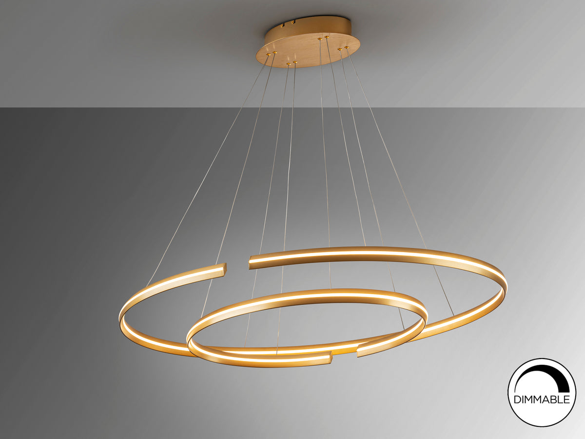 Висяща LED лампа Elipse с две елипси – изглед 3
