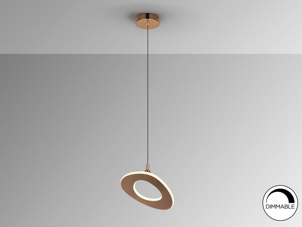 Висяща LED лампа Mirena 1L в златиста стомана – изглед 2