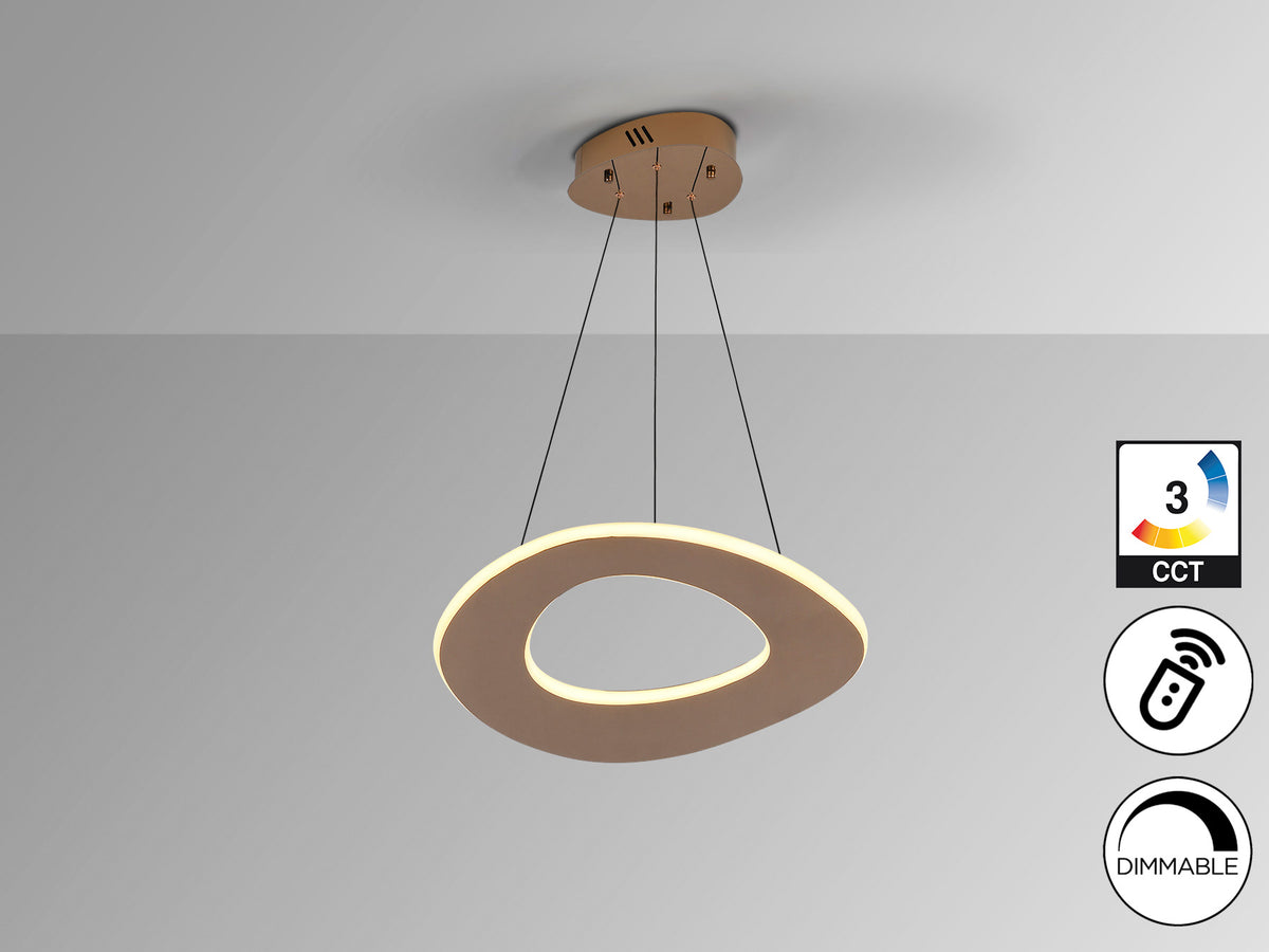 Висяща LED лампа Mirena Leader в розово злато – изглед 2