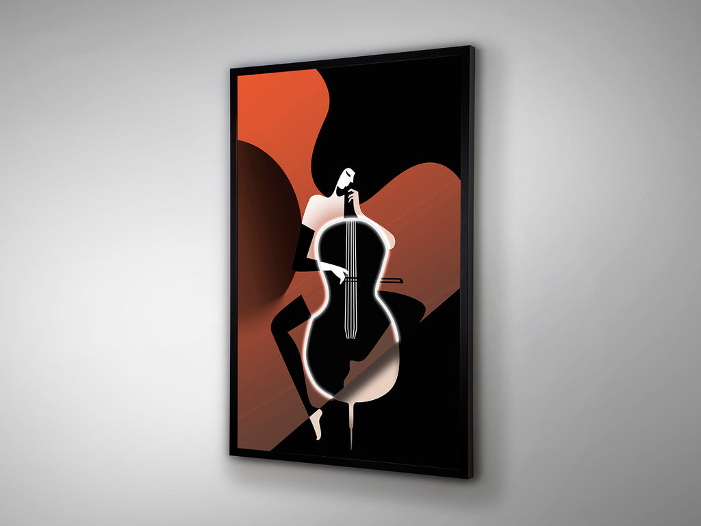 LED картина Violonchelo с дама с виолончело – изглед 3