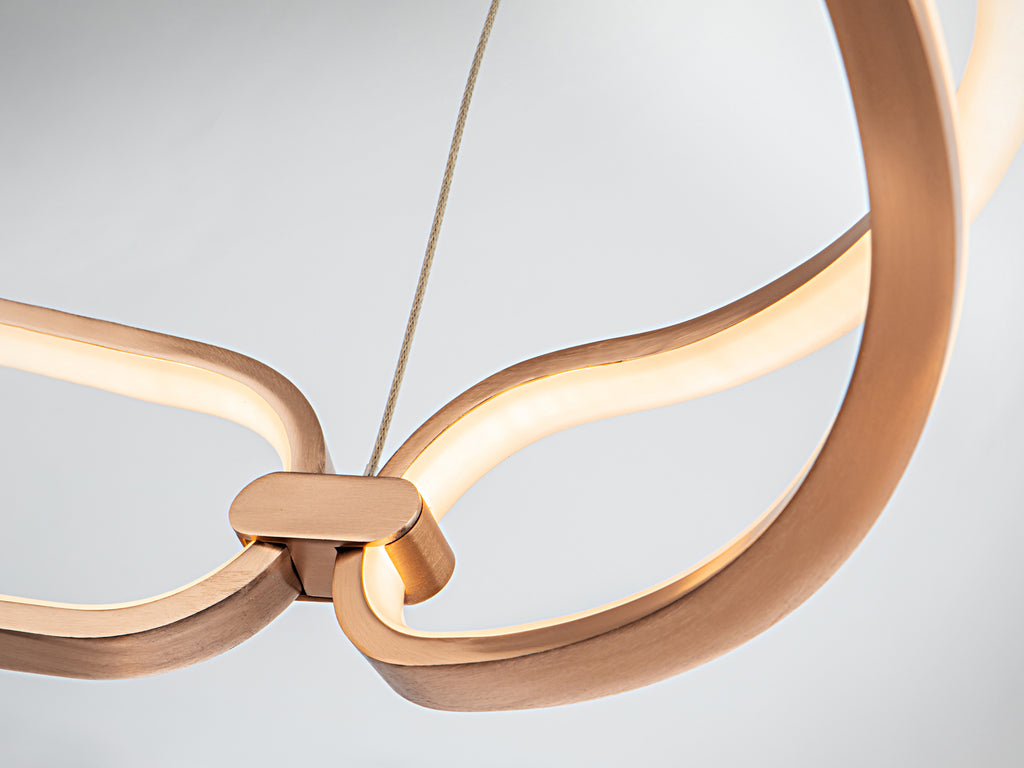 Висяща LED лампа Colette Gold Leader в розово злато – изглед 3