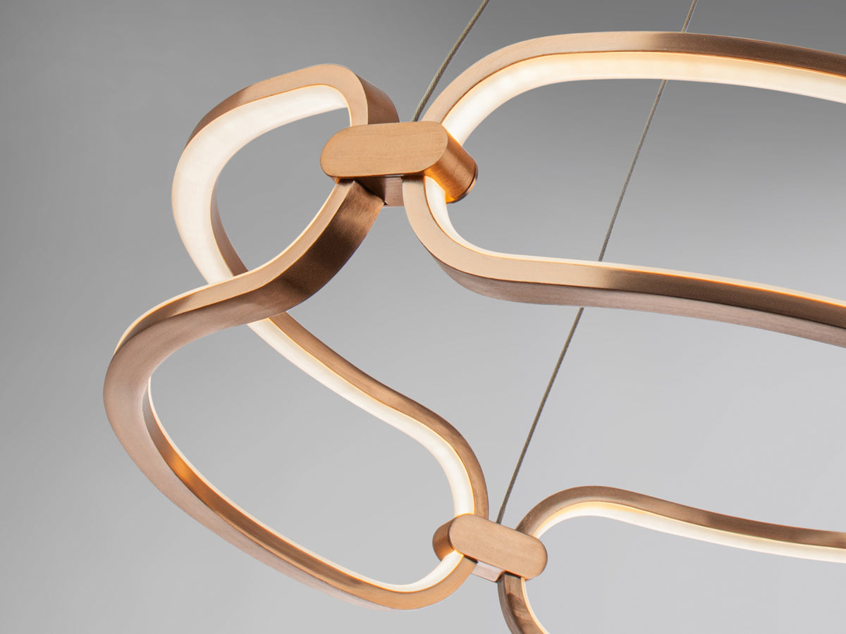 Висяща LED лампа Colette Gold Leader в розово злато – изглед 2