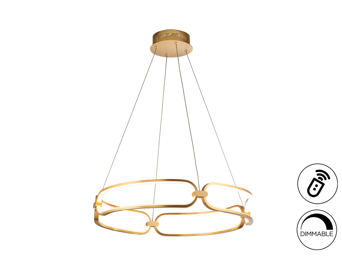 Висяща LED лампа Colette Gold Leader в розово злато – изглед 4