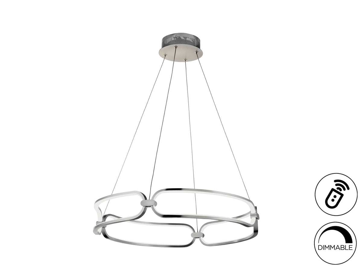 Висяща LED лампа Colette Chrome Leader в хром – изглед 3