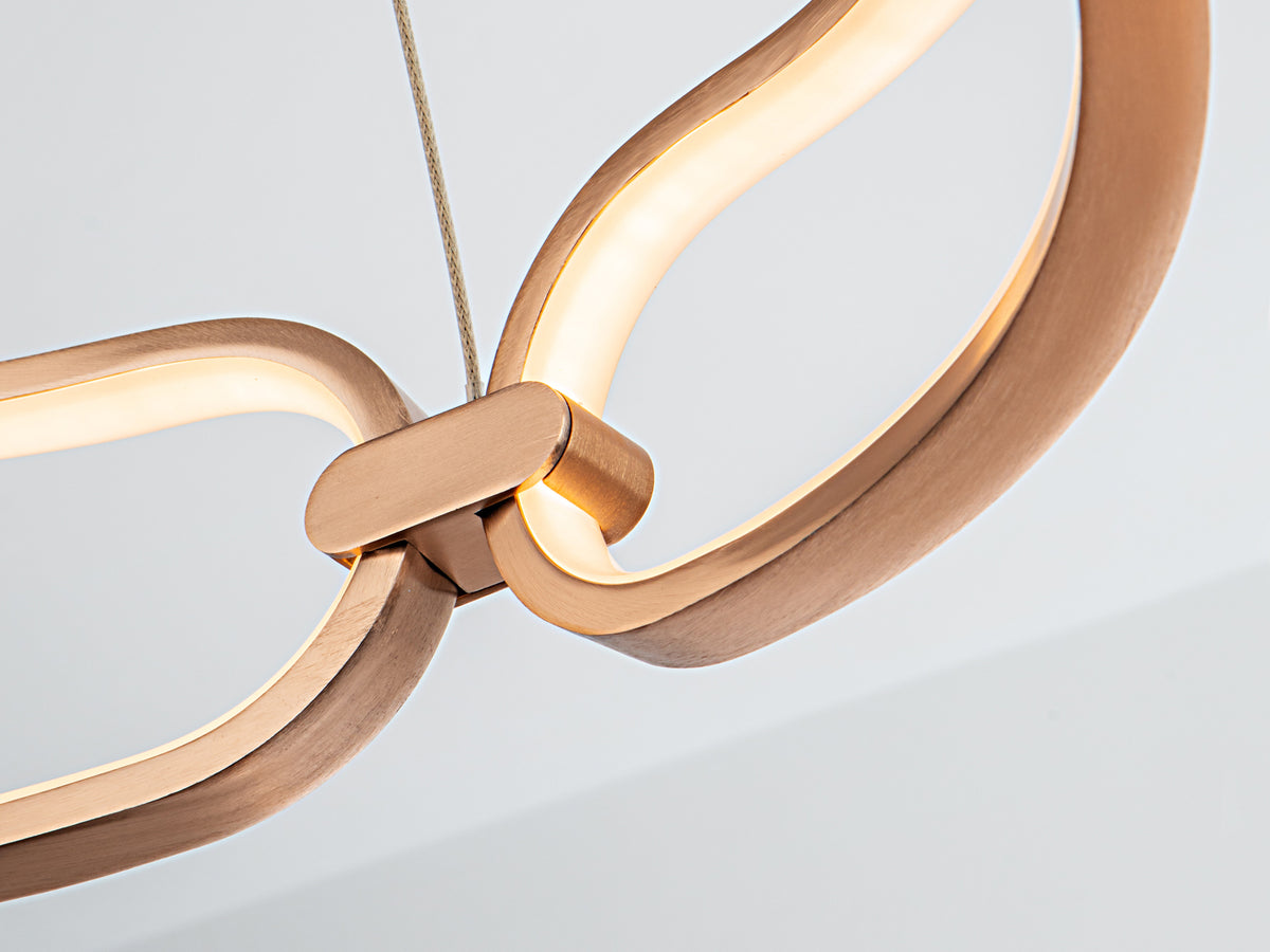Висяща LED лампа Colette Gold King в розово злато – изглед 2