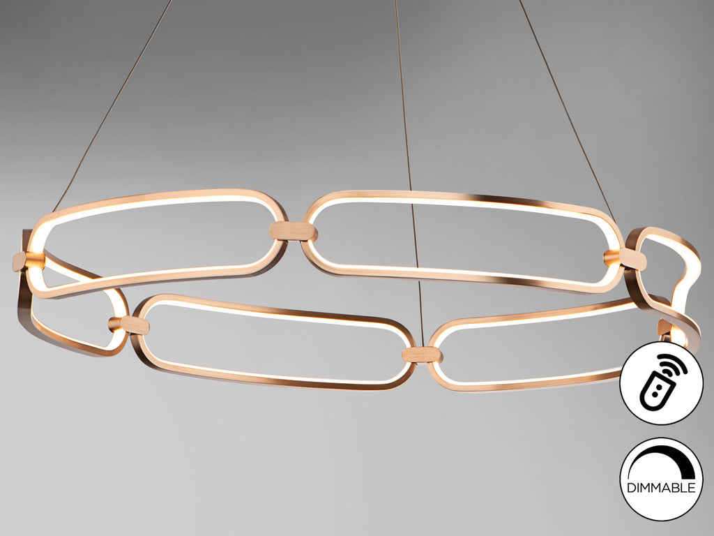 Висяща LED лампа Colette Gold King в розово злато – изглед 3