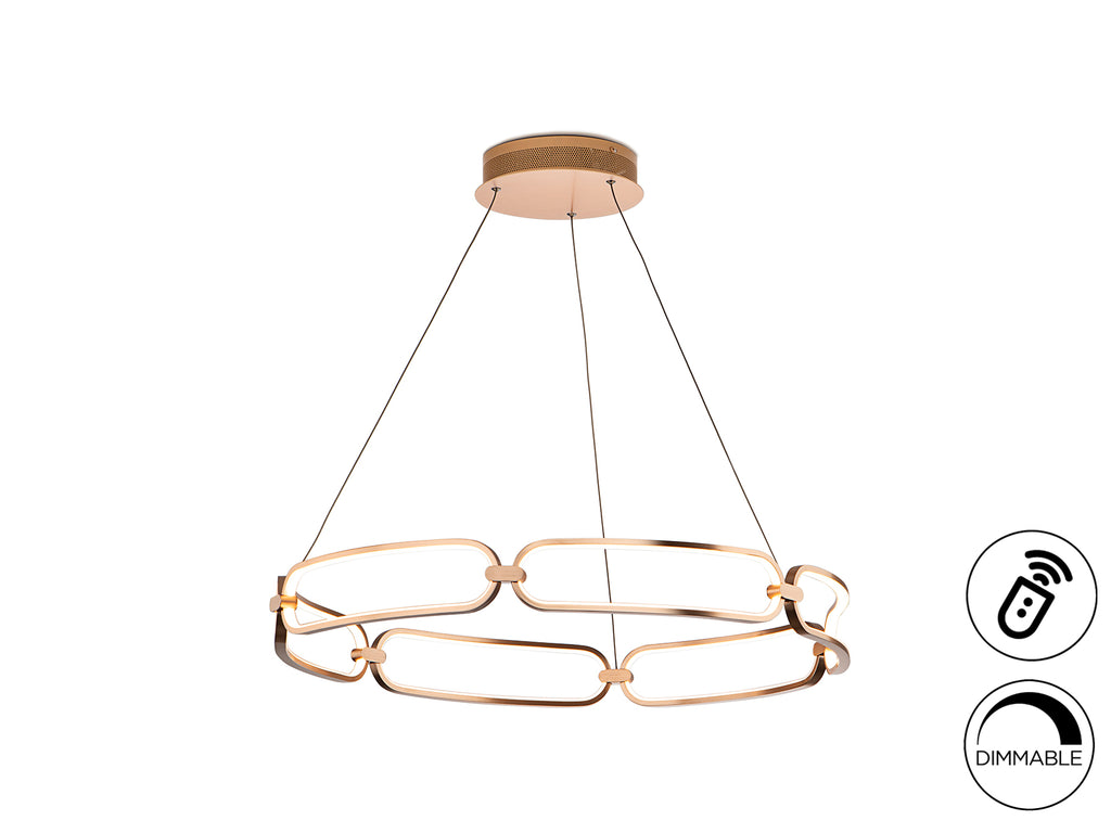Висяща LED лампа Colette Gold King в розово злато – изглед 4