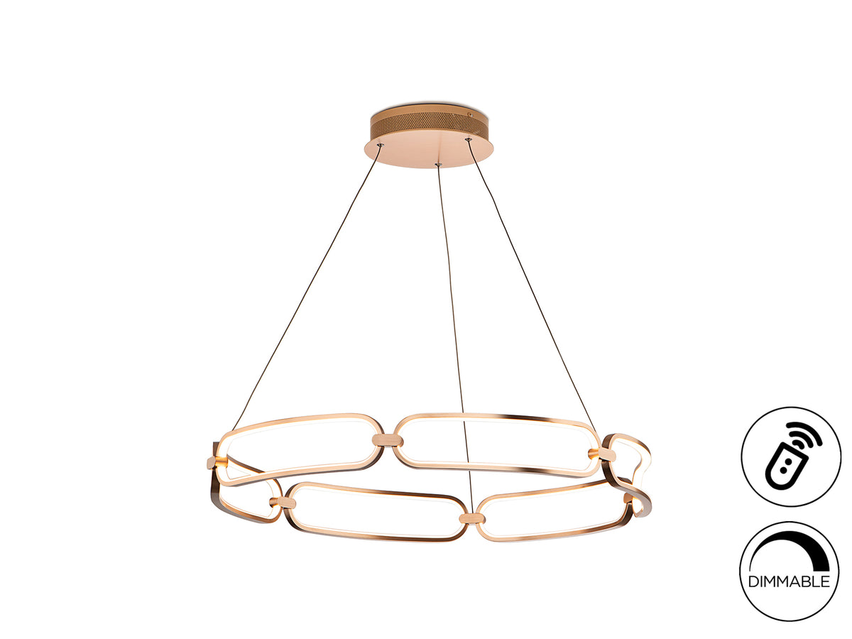 Висяща LED лампа Colette Gold King в розово злато – изглед 4