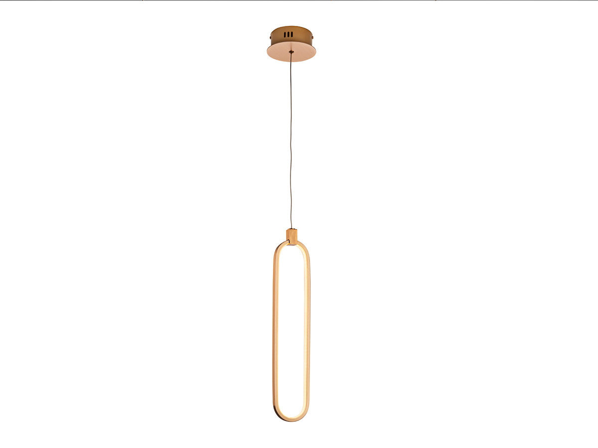 Висяща LED лампа Colette 1L в розово злато – изглед 3