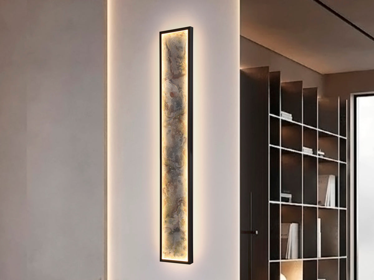 Стенна LED лампа Stone с шистен ефект, многоцветна – детайлен изглед