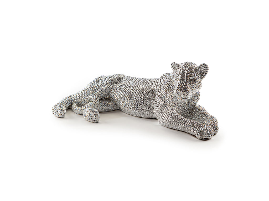 Декоративна фигура Leona Silver (лъвица) в сребристо – изглед 4