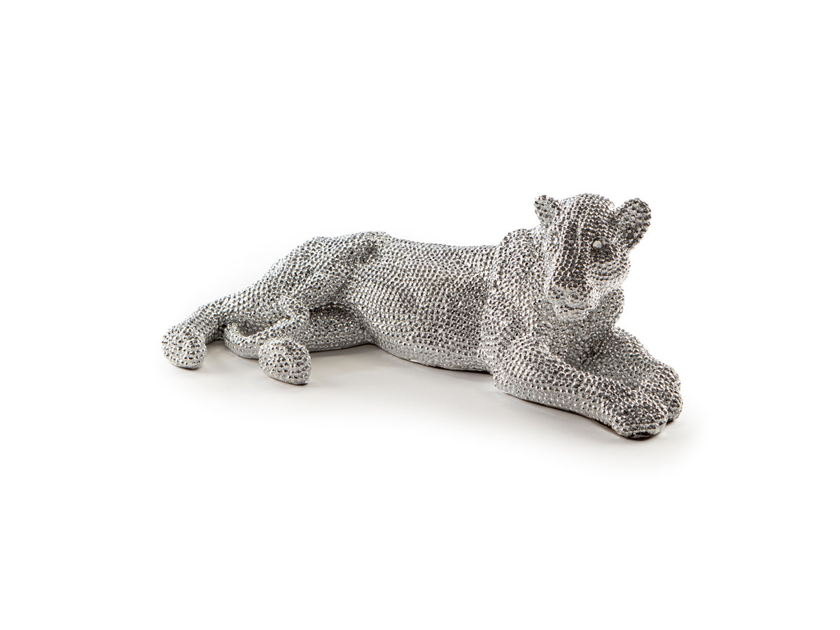 Декоративна фигура Leona Silver (лъвица) в сребристо – изглед 4