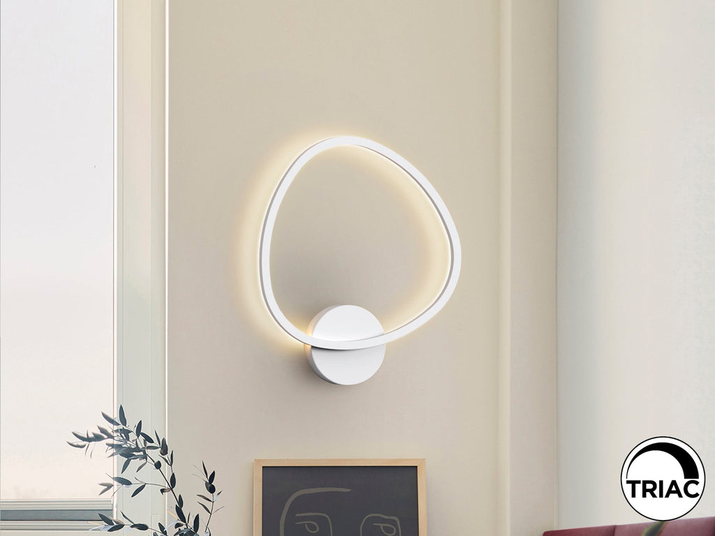 Стенен LED аплик Opalis в матово бяло