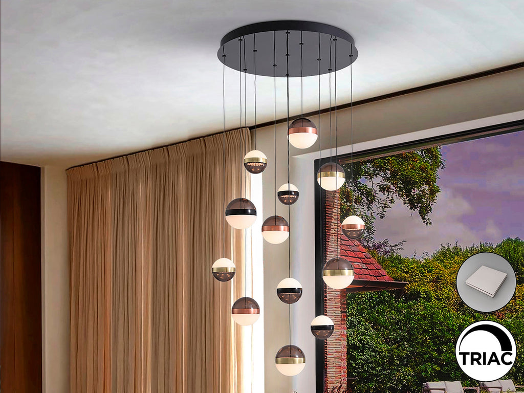 Висяща LED лампа Orbes 13L с 13 абажура
