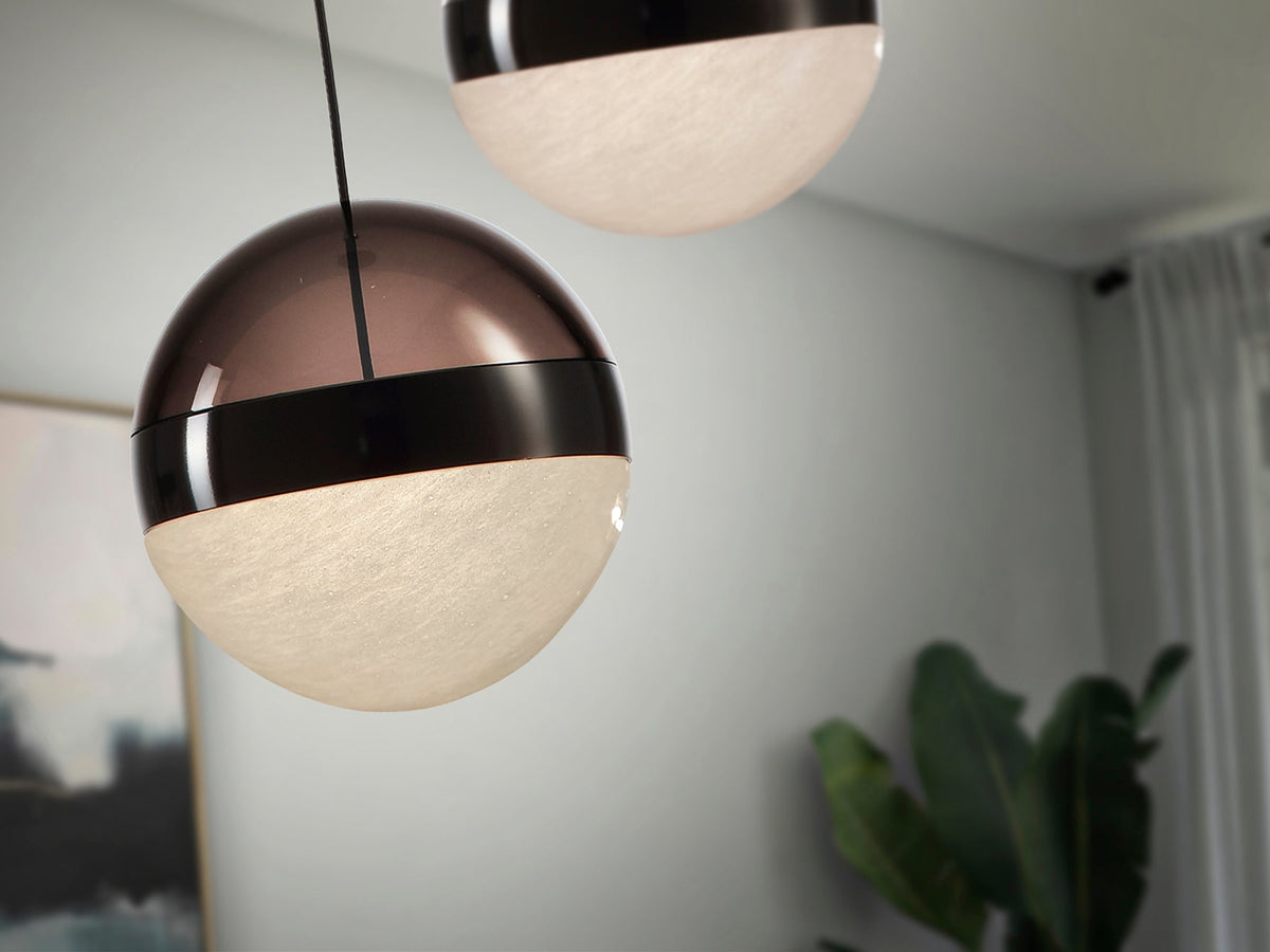 Висяща LED лампа Orbes с абажур Ø12 см в черно – изглед 2