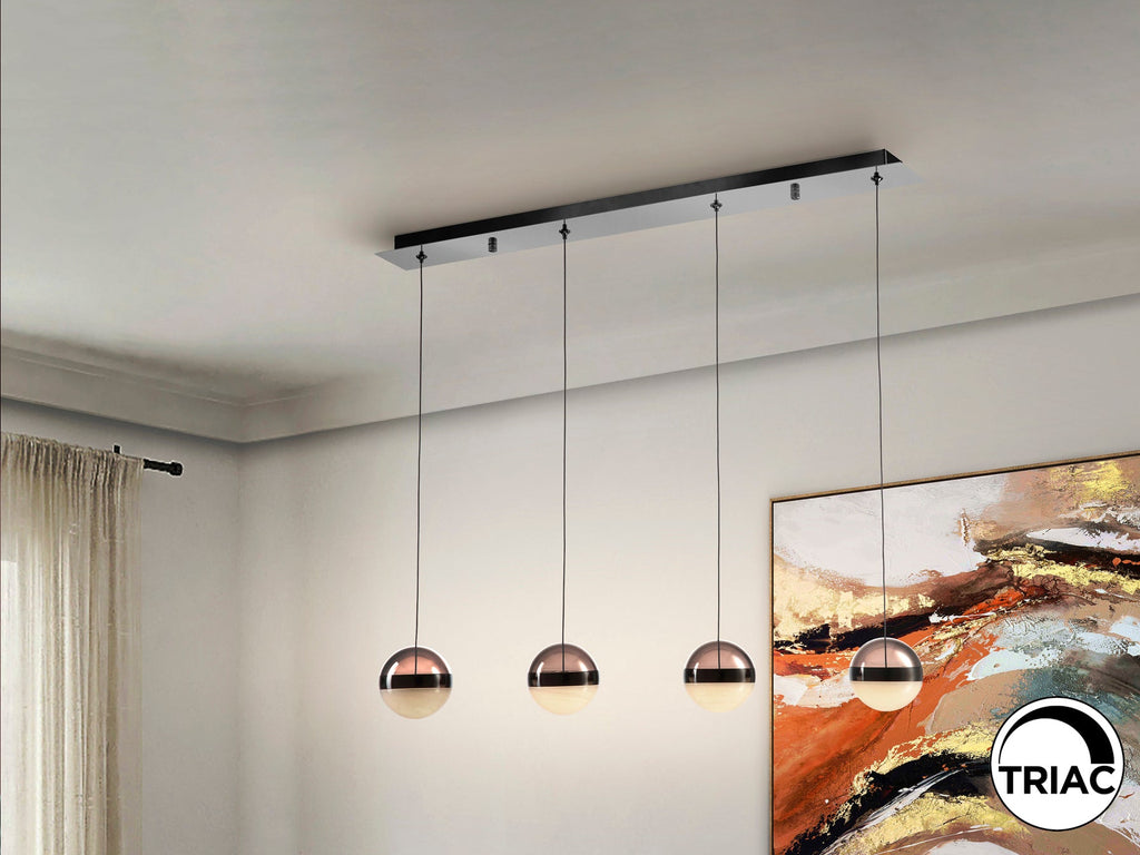 Висяща LED лампа Orbes 4L с 4 абажура Ø12 см
