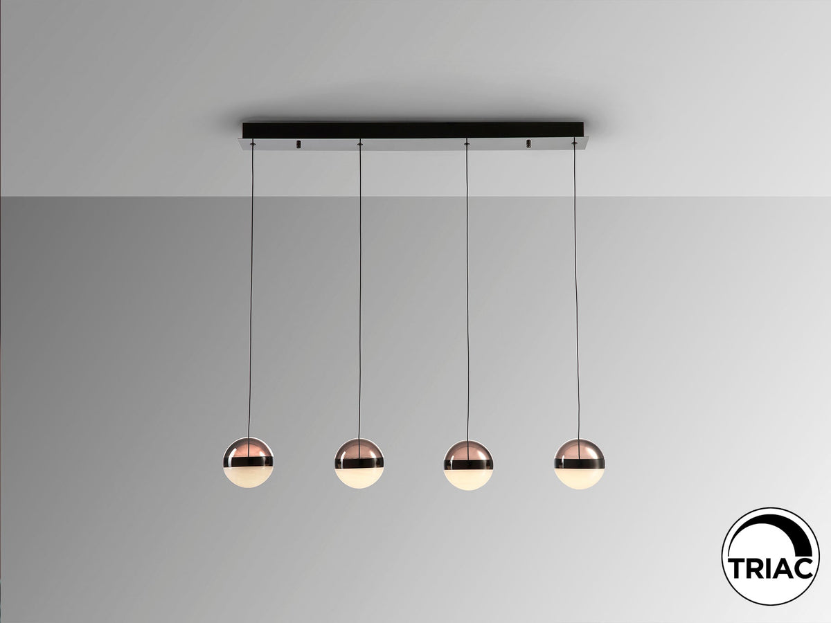 Висяща LED лампа Orbes 4L с 4 абажура Ø12 см – изглед 3