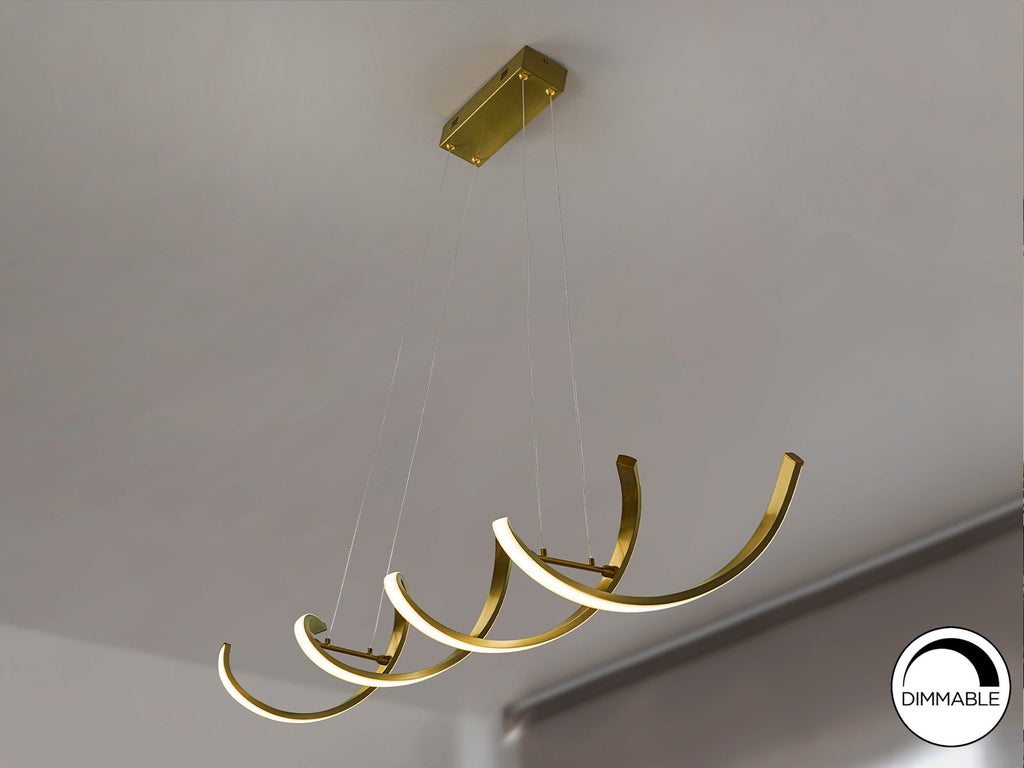 Висяща LED лампа Dido в лъскаво злато – изглед 4