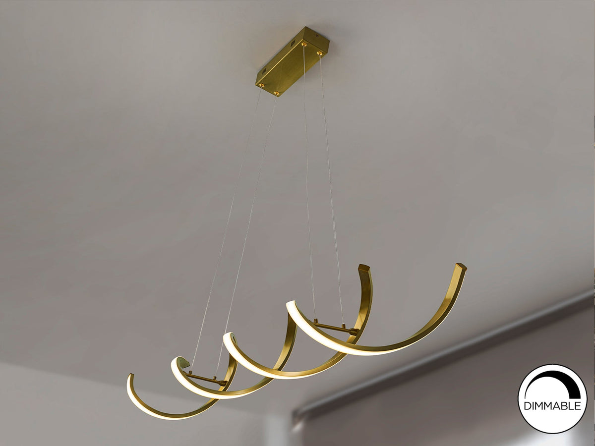 Висяща LED лампа Dido в лъскаво злато – изглед 4