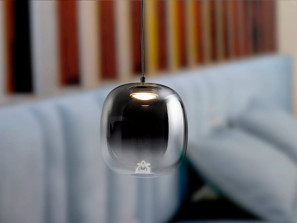 Висяща LED лампа Onice 1L с абажур от опушено стъкло – изглед 2