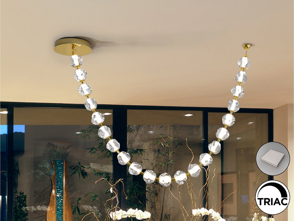 Висяща LED лампа Zaria II 21L в златисто