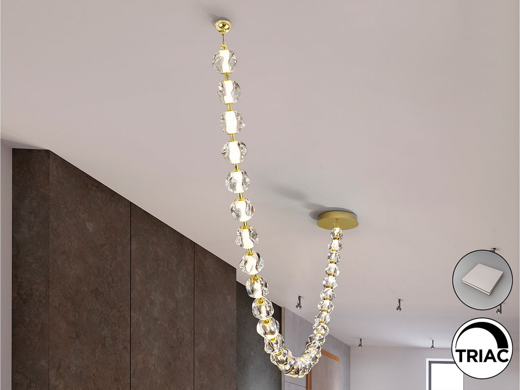 Висяща LED лампа Zaria II 29L в златисто