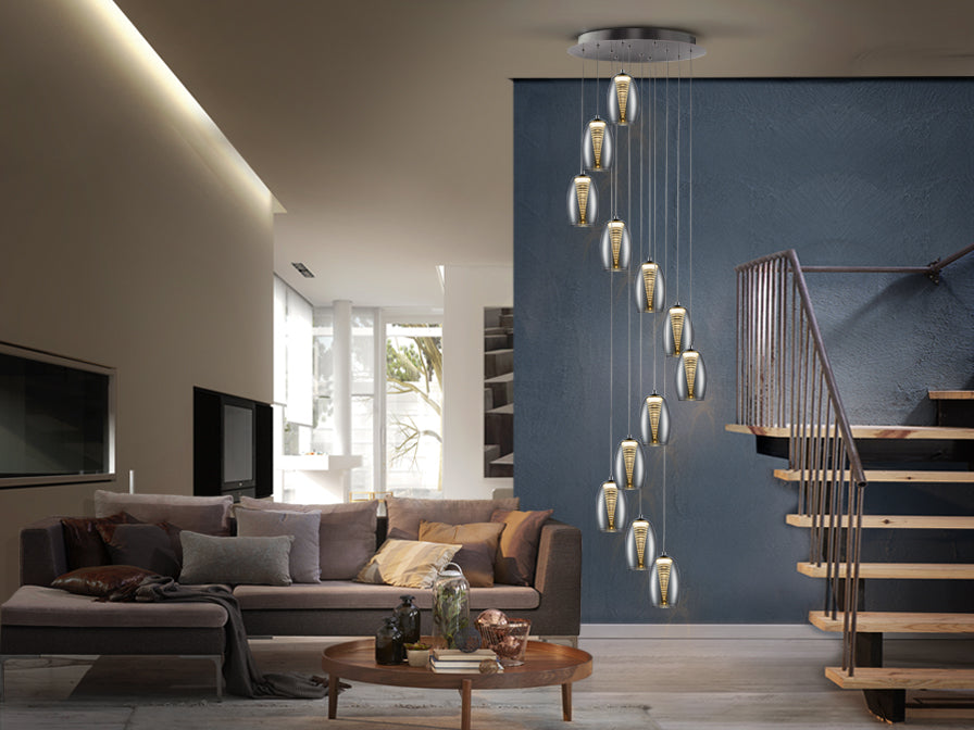 Висяща LED лампа Nebula 12L – детайлен изглед