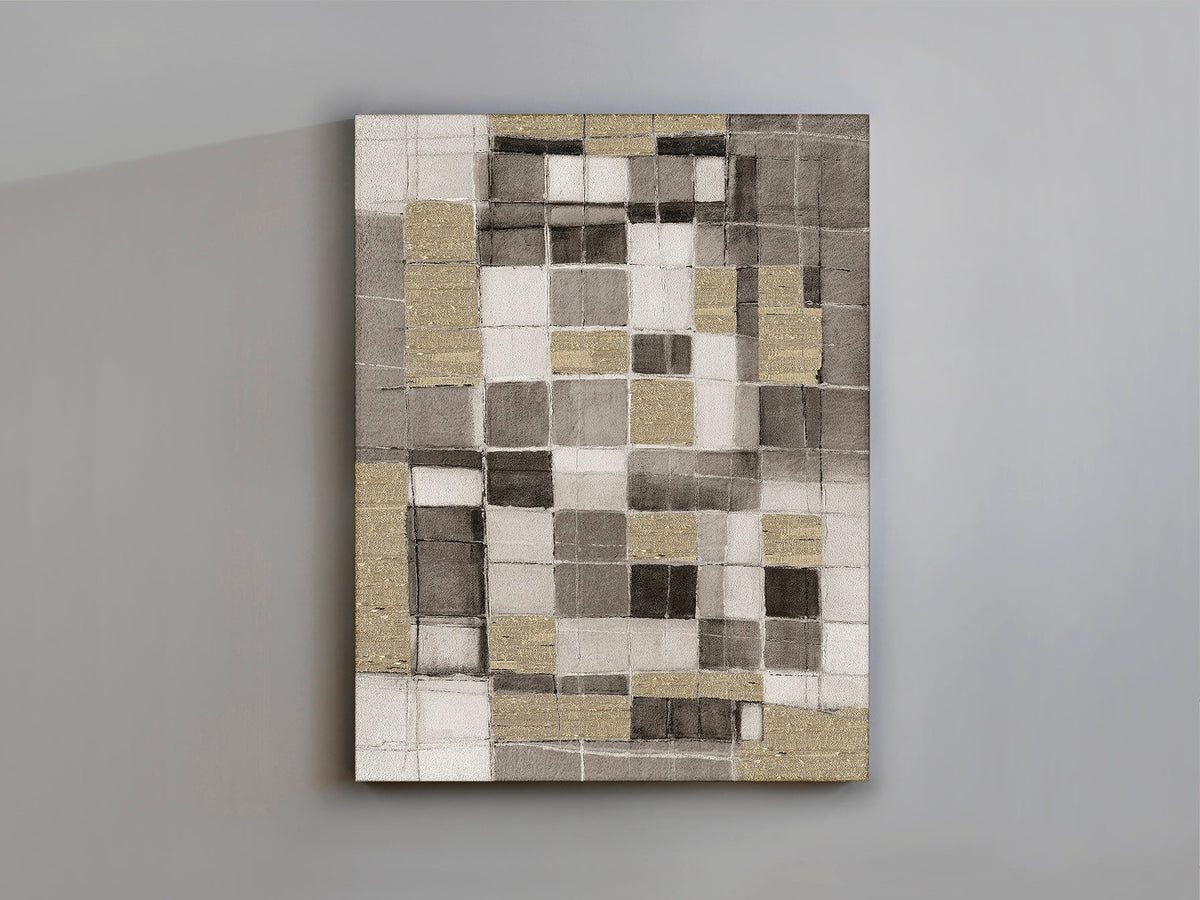 Картина Abstractio с акрил и златни акценти – изглед 2