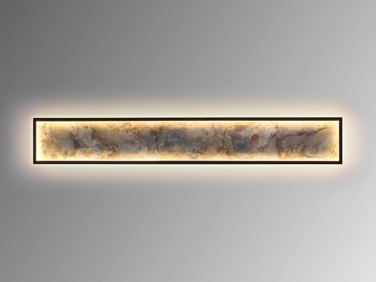 Стенна LED лампа Stone L100 от гипс в бяло – изглед 2