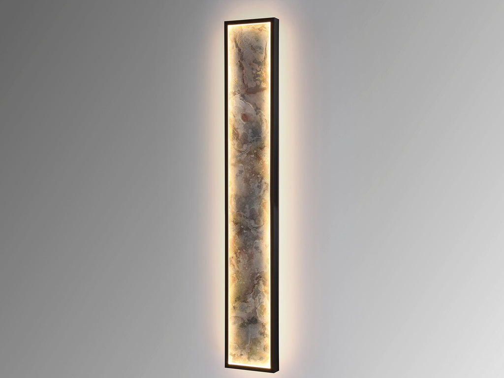 Стенна LED лампа Stone L100 от гипс в бяло – изглед 3