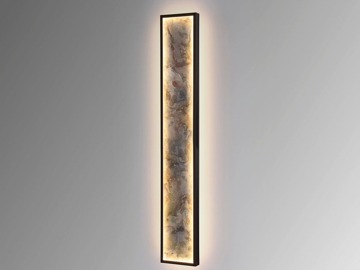 Стенна LED лампа Stone L100 от гипс в бяло – изглед 3