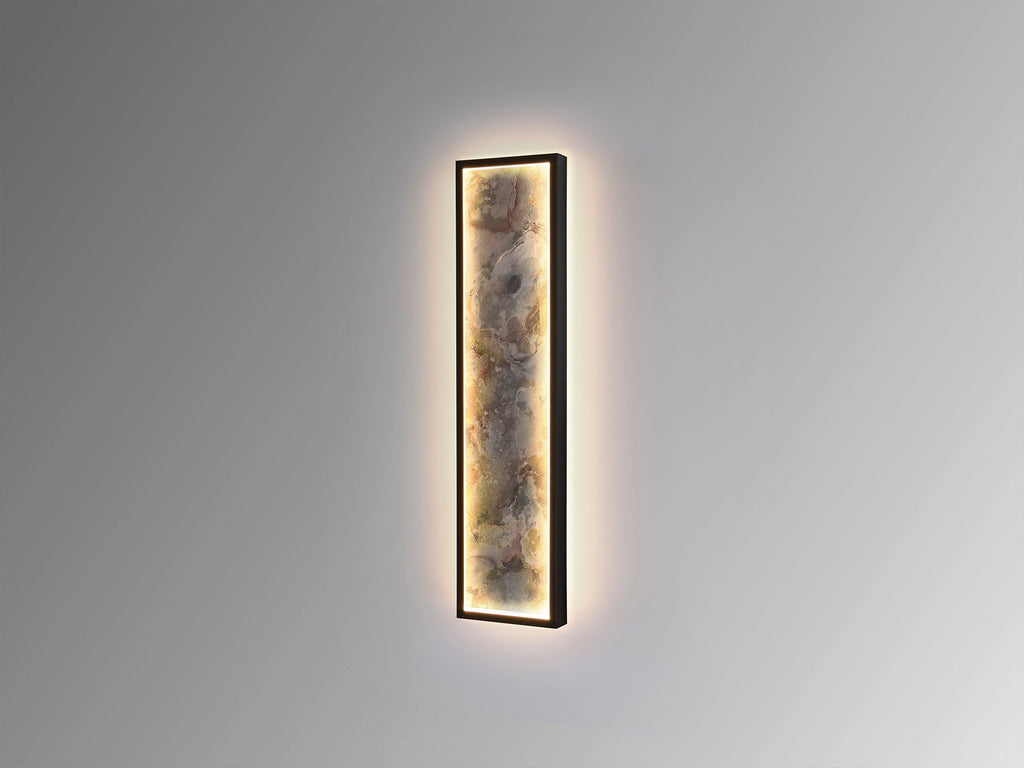 Стенна LED лампа Stone L60 от гипс в бяло – изглед 3