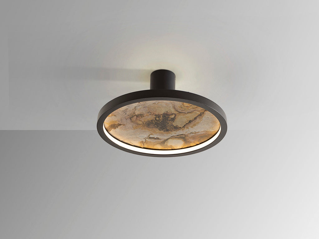 Стенна LED лампа Stone D30 от гипс в бяло – изглед 2