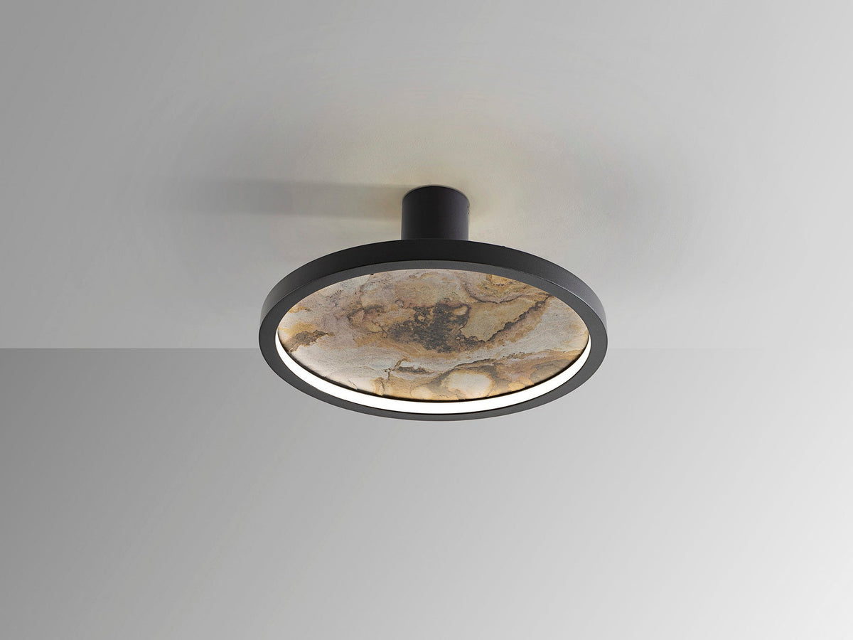 Стенна LED лампа Stone D30 от гипс в бяло – изглед 3